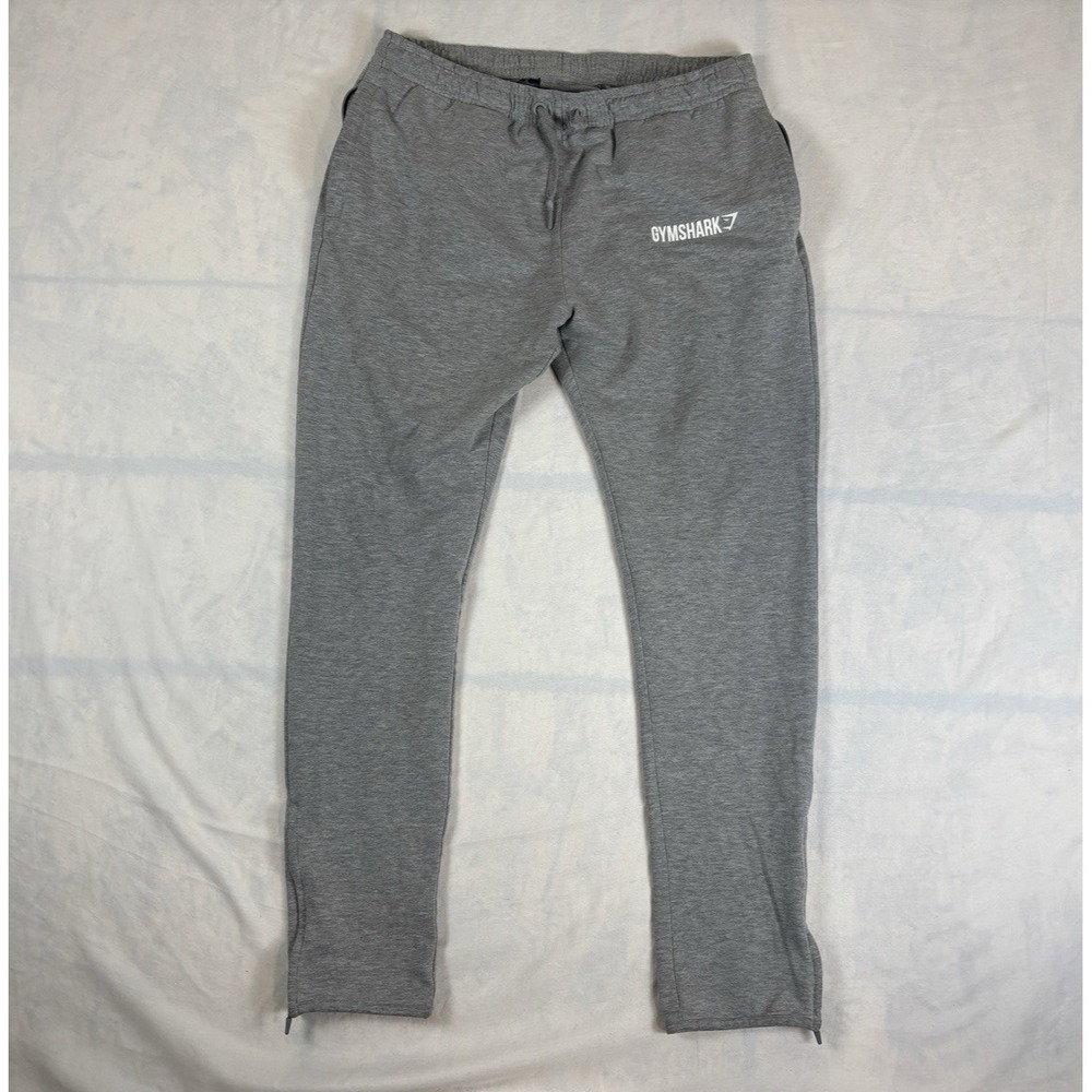 Gymshark Womens Sweatpants Joggers Lounge  XL Zip Ankle Gym Warm Gray